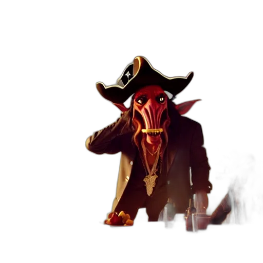 mask, dragon, staff, hat transparent PNG cut-out