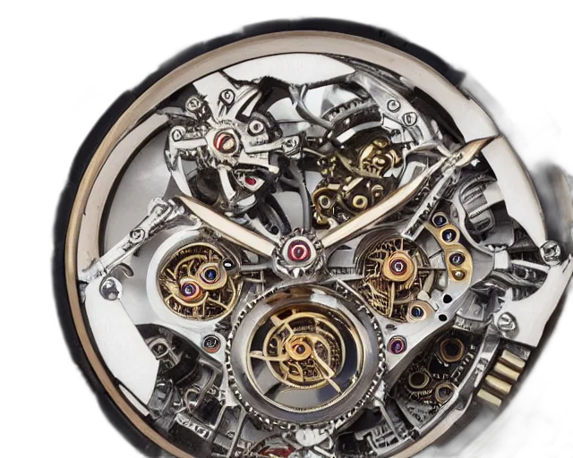 jewelry, photorealistic, steampunk, tourbillon transparent PNG cut-out