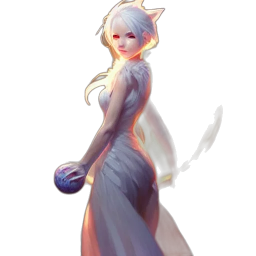 dress, staff, dragon, creature transparent PNG cut-out