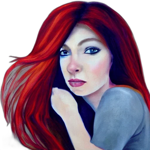 face, photorealistic, watercolor, oil painting transparent PNG cut-out