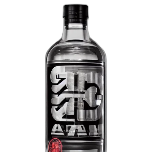 bottle, 3d render, photorealistic, vodka transparent PNG cut-out