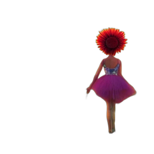 dress, flower, crown, hair transparent PNG cut-out