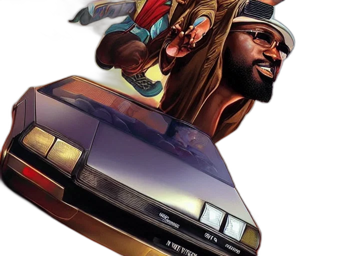 car, concept art, comic book art, vfx transparent PNG cut-out