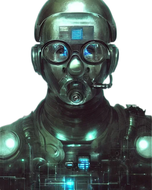 robot, mask, face, concept art transparent PNG cut-out