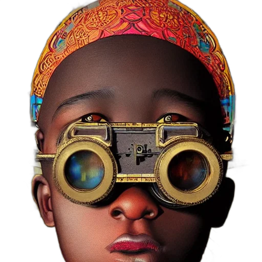 face, mask, robot, crown transparent PNG cut-out