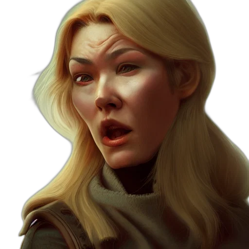 face, staff, fantasy art, photorealistic transparent PNG cut-out