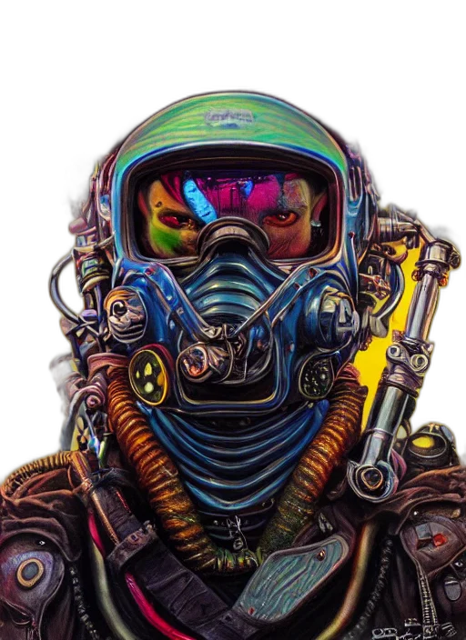 mask, robot, face, jacket transparent PNG cut-out