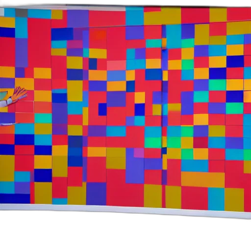 pixel art, 3d render, outer space, colorful transparent PNG cut-out