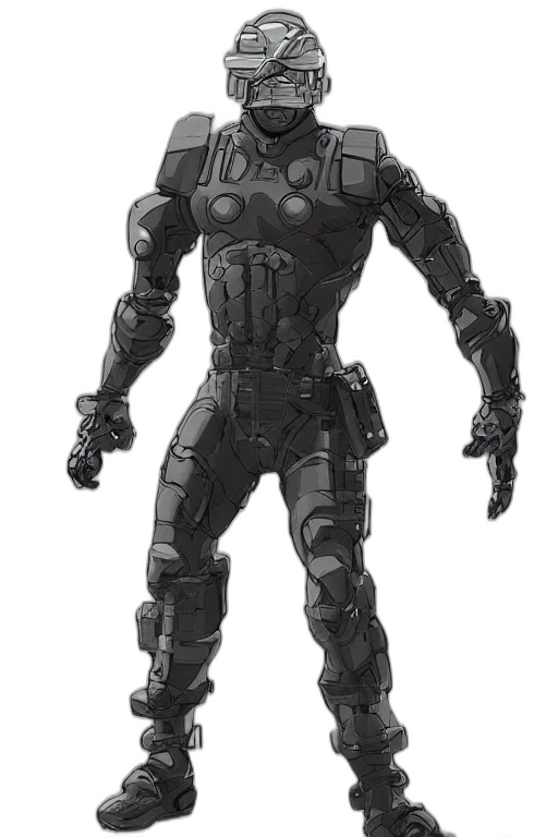 robot, concept art, 3d render, comic book art transparent PNG cut-out