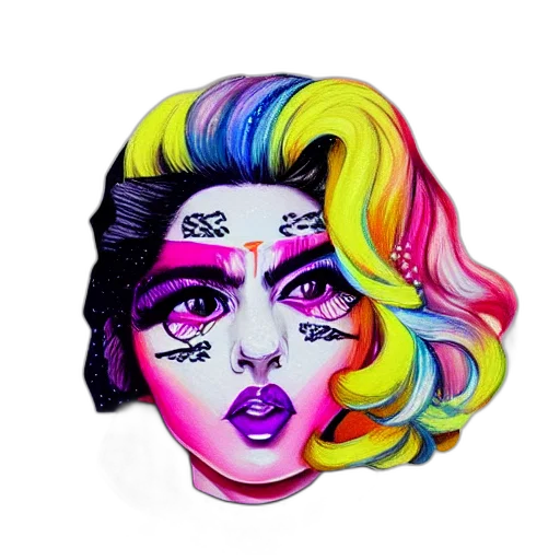face, mask, hair, crown transparent PNG cut-out