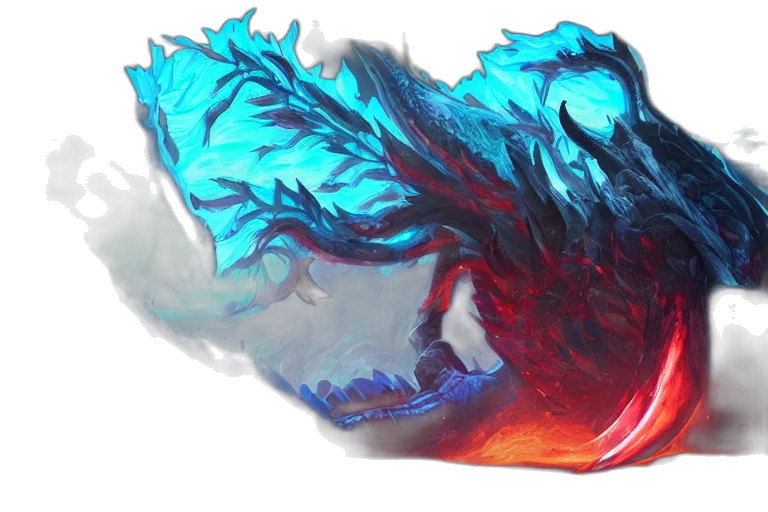 dragon, creature, hair, mask transparent PNG cut-out