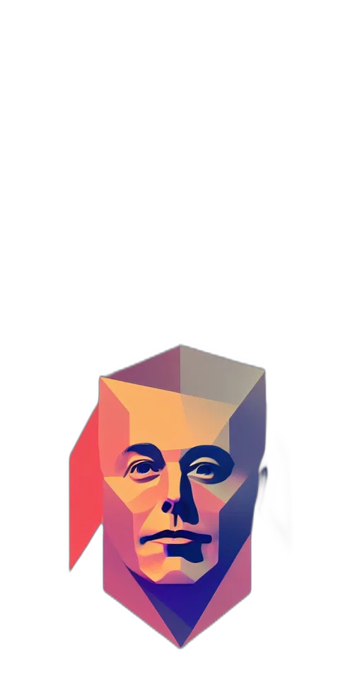 face, robot, mask, vaporwave transparent PNG cut-out