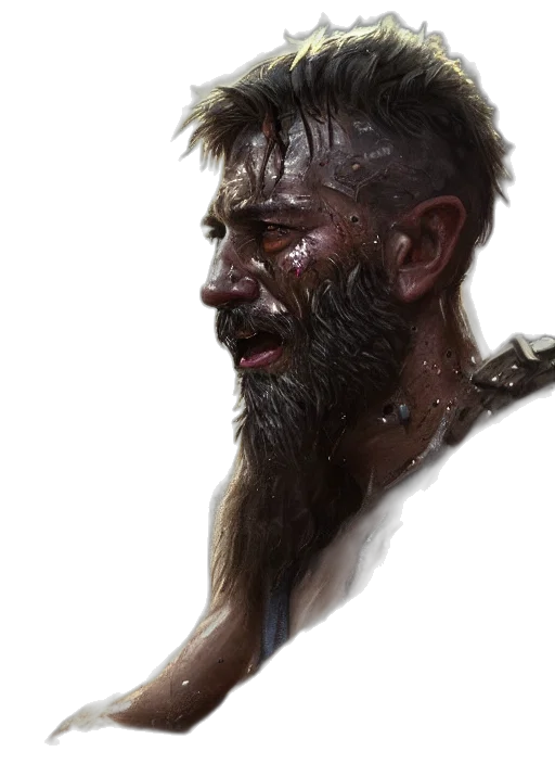 face, concept art, fantasy art, photorealistic transparent PNG cut-out
