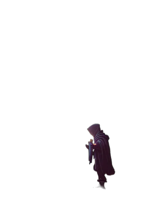hat, umbrella, jacket, staff transparent PNG cut-out