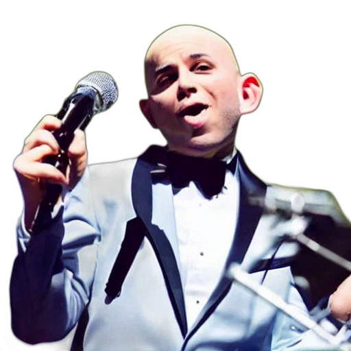 staff, photorealistic, cartoon, bald transparent PNG cut-out