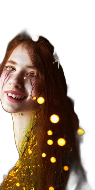 face, mask, jewelry, hair transparent PNG cut-out