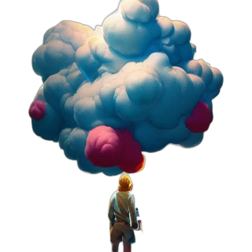 umbrella, jacket, creature, hat transparent PNG cut-out