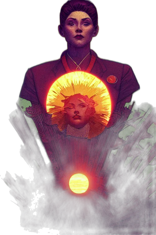 crown, concept art, comic book art, cyberpunk transparent PNG cut-out