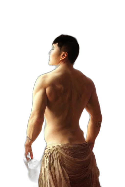 staff, weapon, photorealistic, oil painting transparent PNG cut-out