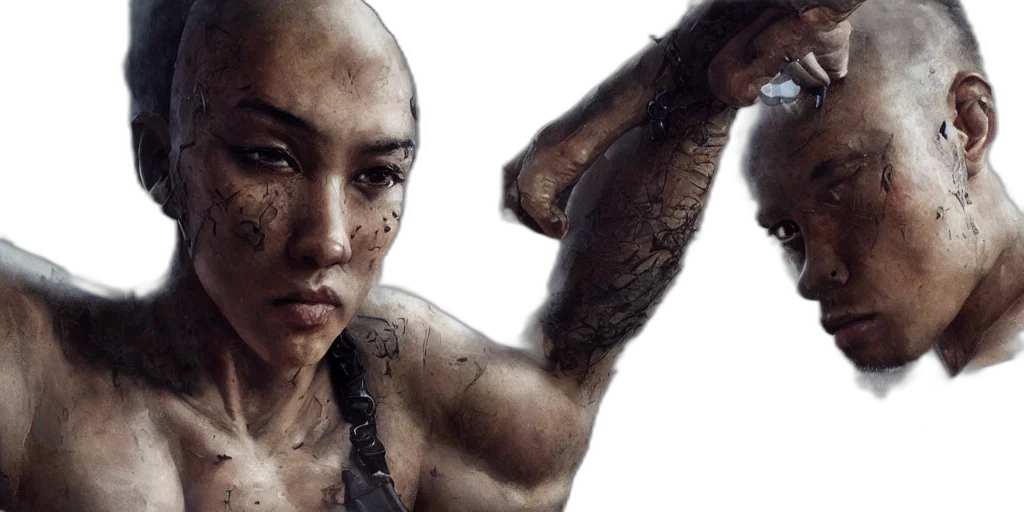 photorealistic, concept art, 3d render, cyberpunk transparent PNG cut-out