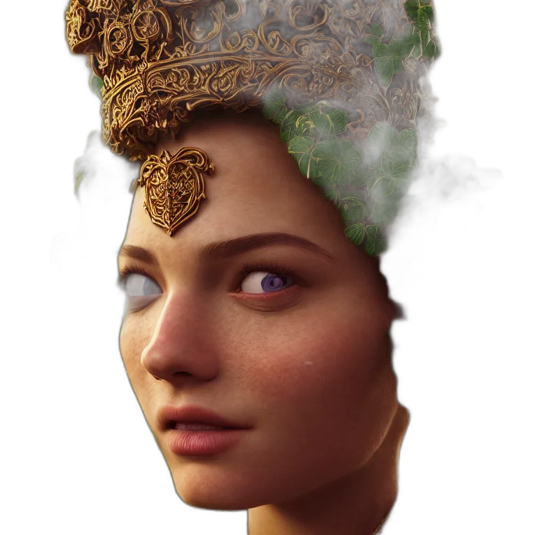 crown, face, hat, jewelry transparent PNG cut-out