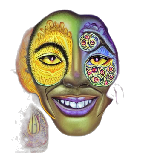 mask, face, jewelry, photorealistic transparent PNG cut-out