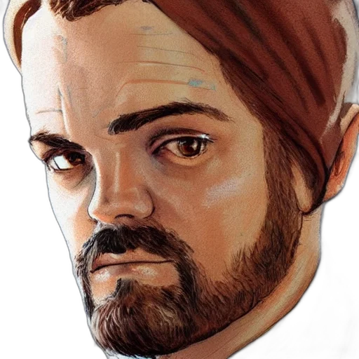 face, mask, staff, comic book art transparent PNG cut-out