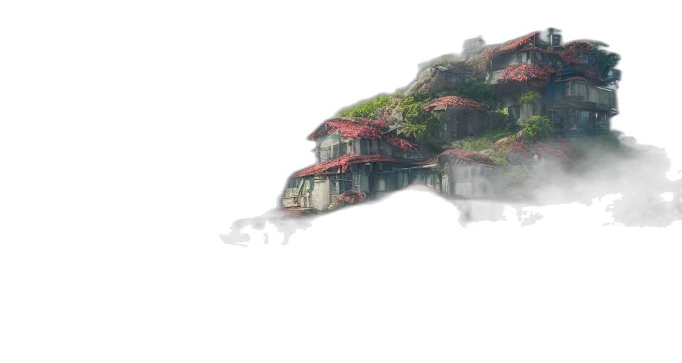 building, dragon, umbrella, weapon transparent PNG cut-out
