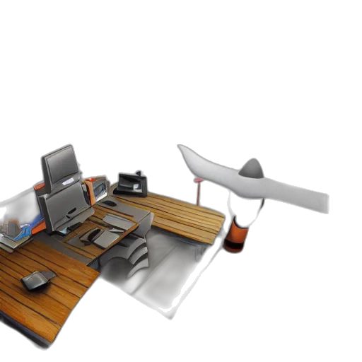 furniture, staff, robot, 3d render transparent PNG cut-out