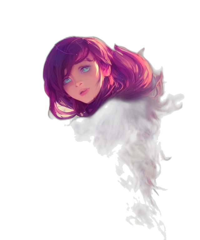 face, dress, hair, creature transparent PNG cut-out