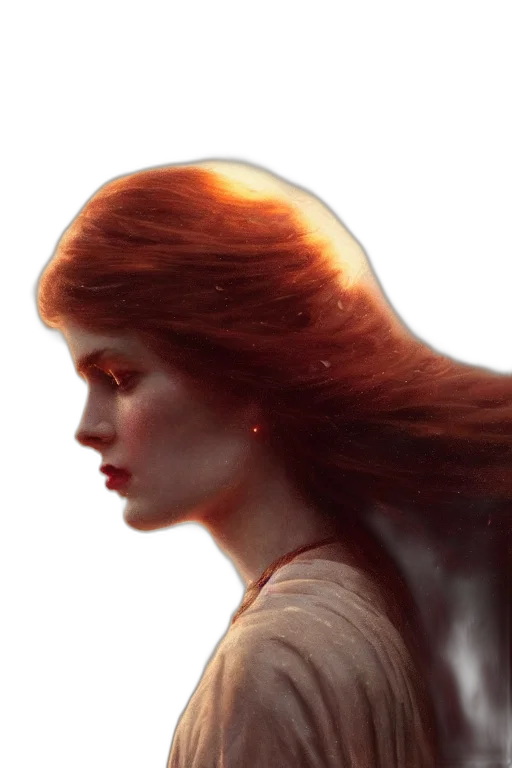 hair, face, crown, concept art transparent PNG cut-out