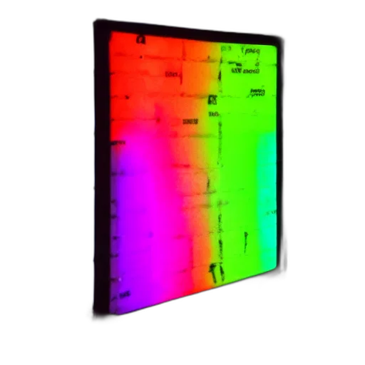 neon, colorful, heat, map transparent PNG cut-out