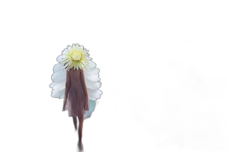 flower, crown, dress, staff transparent PNG cut-out