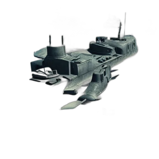 weapon, concept art, 3d render, videogame transparent PNG cut-out