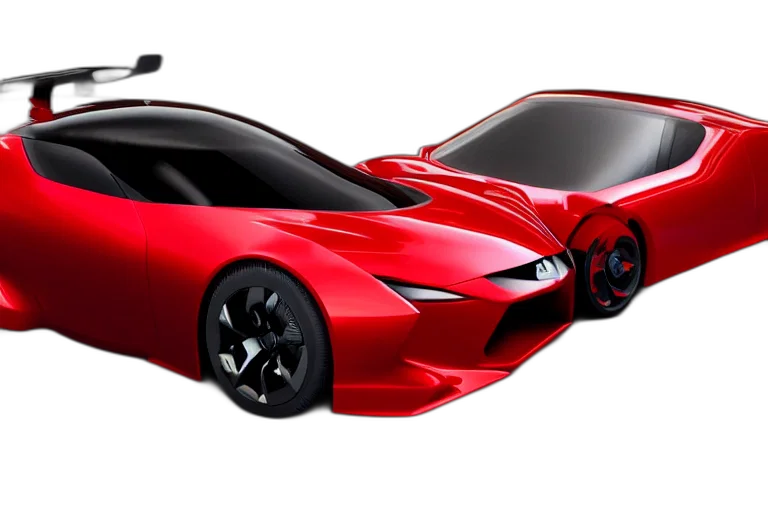 car, 3d render, concept art, photorealistic transparent PNG cut-out