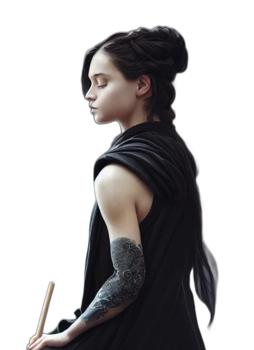 sword, staff, dress, weapon transparent PNG cut-out