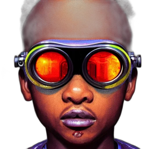 face, mask, cyberpunk, concept art transparent PNG cut-out