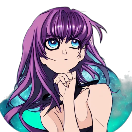 staff, anime, vaporwave, pixel art transparent PNG cut-out
