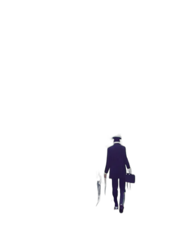 staff, umbrella, hat, robot transparent PNG cut-out