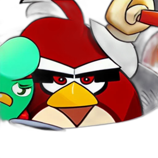 concept art, pixel art, 3d render, angry transparent PNG cut-out