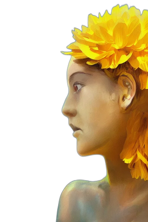 face, crown, flower, mask transparent PNG cut-out