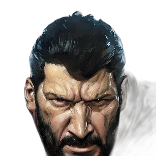 face, comic book art, concept art, fantasy art transparent PNG cut-out