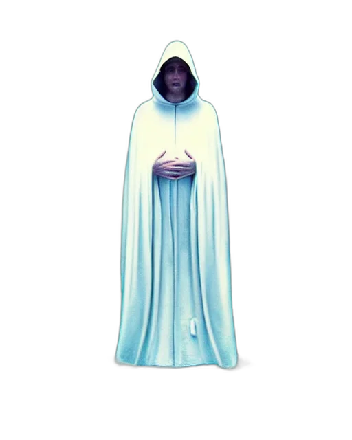 dress, jacket, staff, creature transparent PNG cut-out