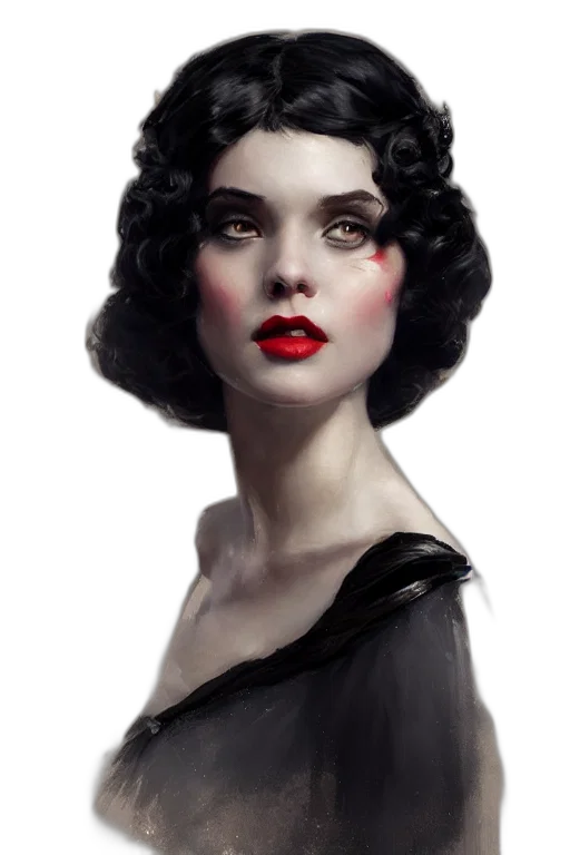 face, crown, dress, fantasy art transparent PNG cut-out