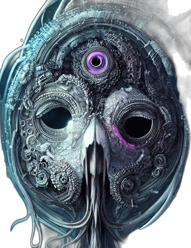 mask, face, robot, creature transparent PNG cut-out