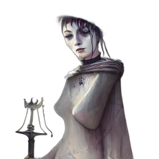 dress, staff, sword, mask transparent PNG cut-out