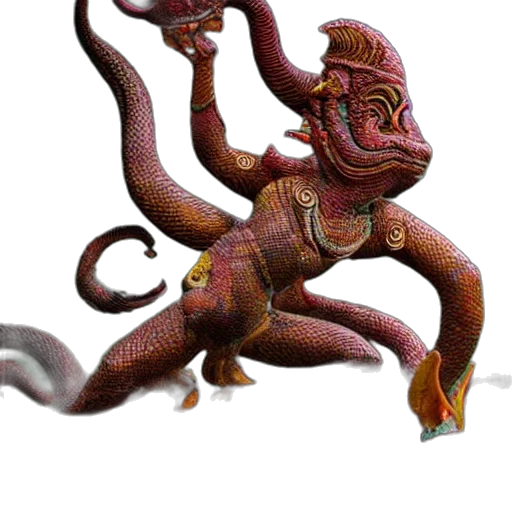 dragon, creature, staff, animal transparent PNG cut-out