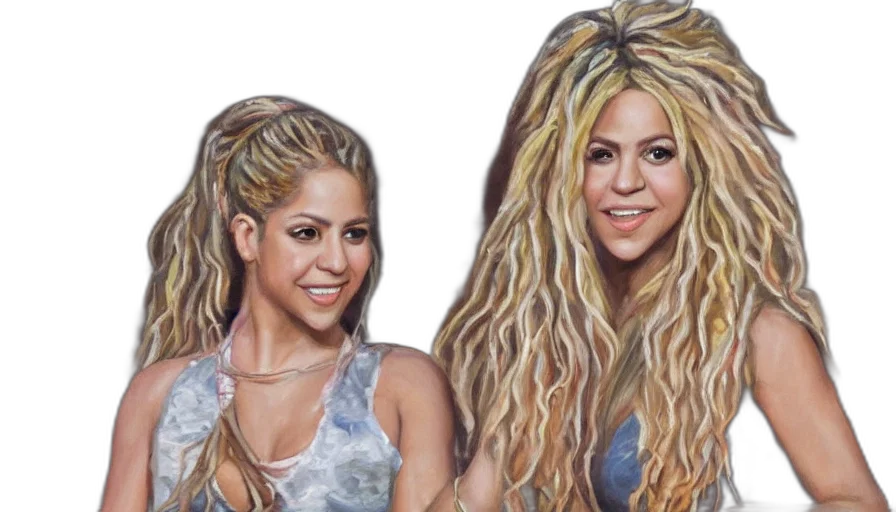 hair, photorealistic, oil painting, cartoon transparent PNG cut-out