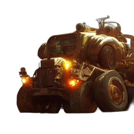 car, weapon, robot, concept art transparent PNG cut-out