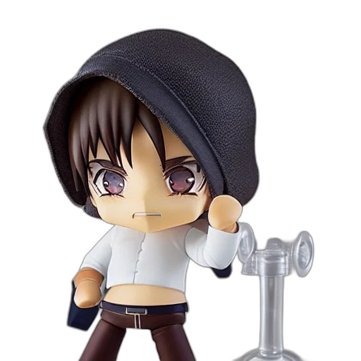 3d render, old, man, nendoroid transparent PNG cut-out